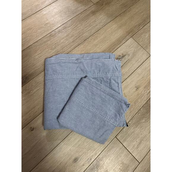 Ralph Lauren Home Blue Chambray Twin Flat Sheet & Standard Pillow Case - Picture 6 of 8